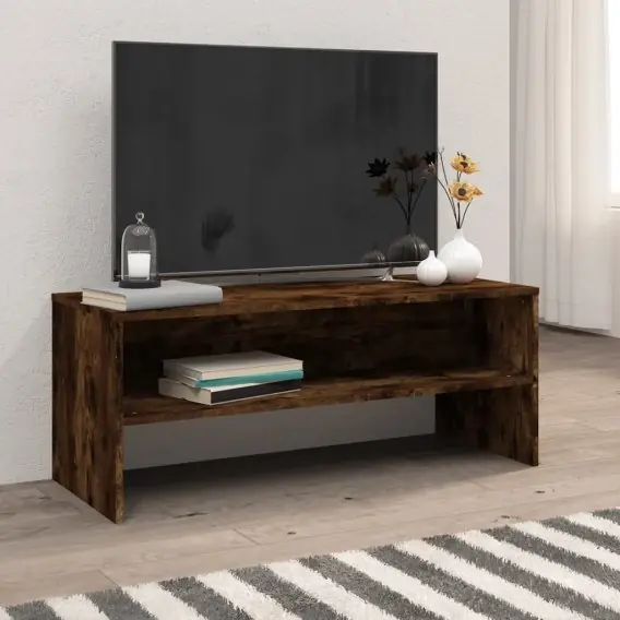 Szafka pod telewizor, przydymiony dąb, 100x40x40 cm Lumarko! - Hurtownia wielobranżowa Lumarko Dodaj do koszyka